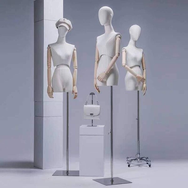 Display Schaufensterpuppe halben Körper weiblichen Mannequin Torso Display Dress Form (Arme und Kopf)