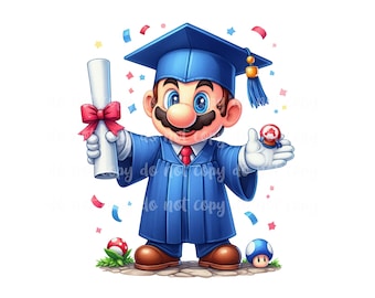 PNG Graduation Super Hero Cartoon Design