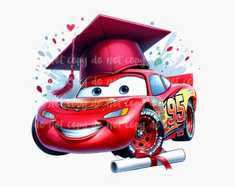 Diseño de coche de graduación PNG