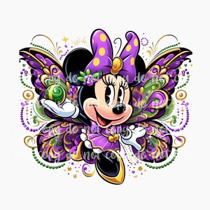 Desenho PNG Mardi Gras Minnie Mouse