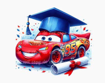 Diseño de coche de graduación PNG
