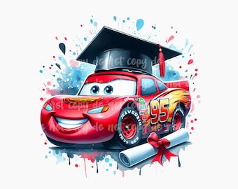 Diseño de coche de graduación PNG