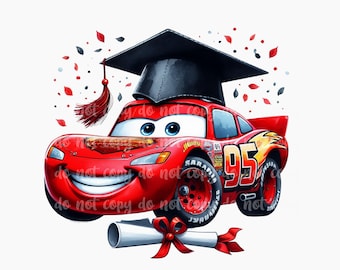 Diseño de coche de graduación PNG