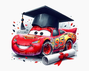 Diseño de coche de graduación PNG
