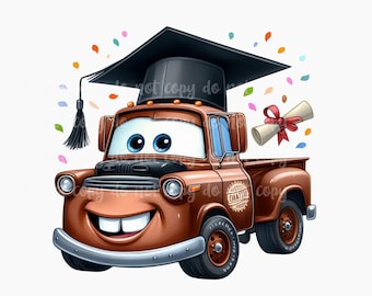 Diseño de camión de graduación PNG