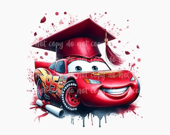 Diseño de coche de graduación PNG