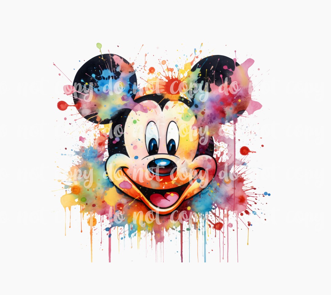 Mickey Design Feature PNG Splash Mickey Design - Etsy
