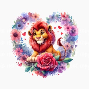 Design de leão PNG Dia dos Namorados