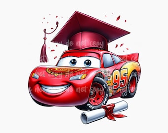 Diseño de coche de graduación PNG