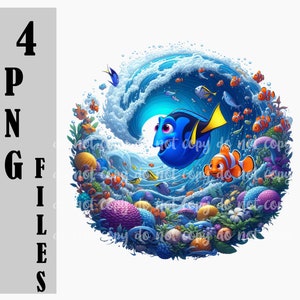 PNG Underwater Fish Design