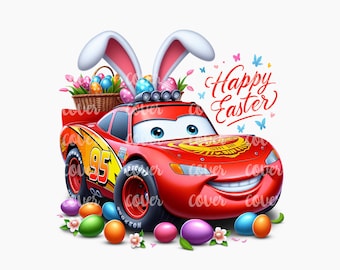 Diseño de coche de Pascua PNG