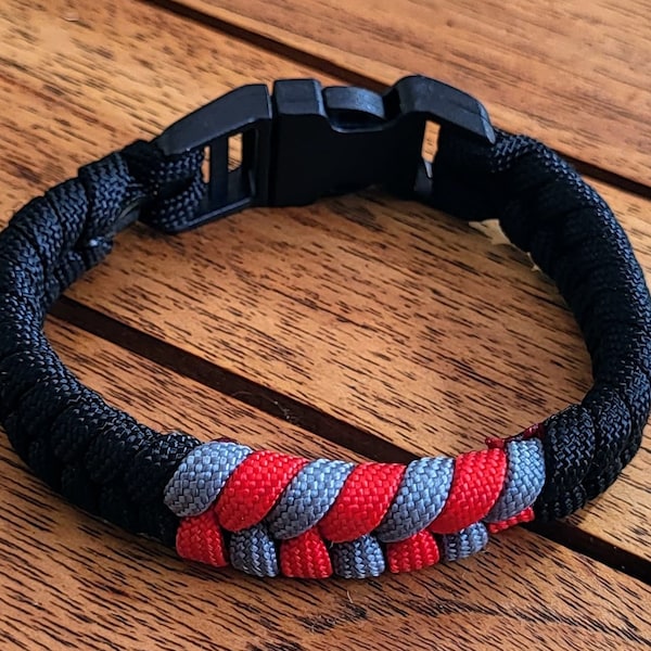 Ohio State Buckeyes Scarlet & Gray Blackout Paracord Bracelets