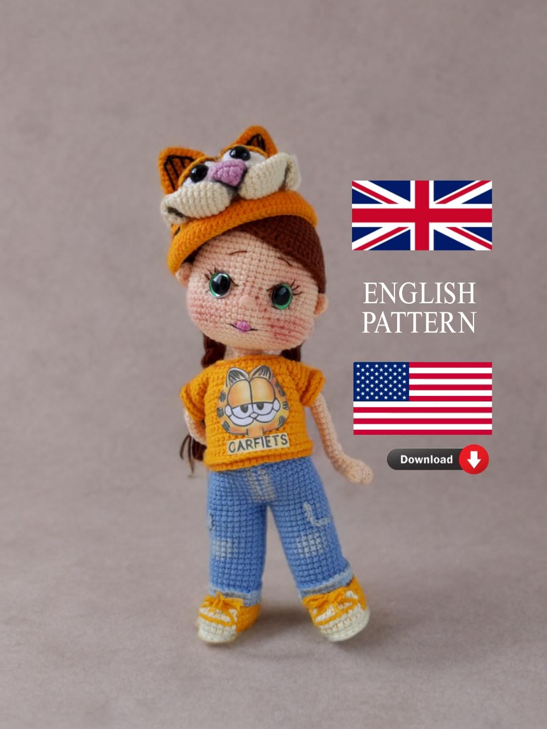 21 Garfield-Inspired Crochet Patterns for Amigurumi, Blankets, Gifts, and More 8 Garfield Pattern Amigurumi Tutorial