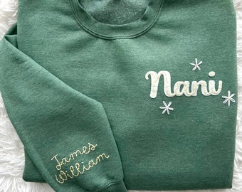 Sudadera personalizada bordada a mano para abuela: Regalo personalizado para la abuela