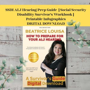 SSDI ALJ Hearing Prep Guide  | Social Security Disability Survivor's Workbook | Printable Infographics