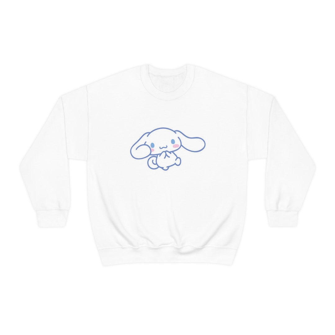 Cinnamoroll Sweatshirt Cute Kawaii Sweatshirt White and Blue Etsy