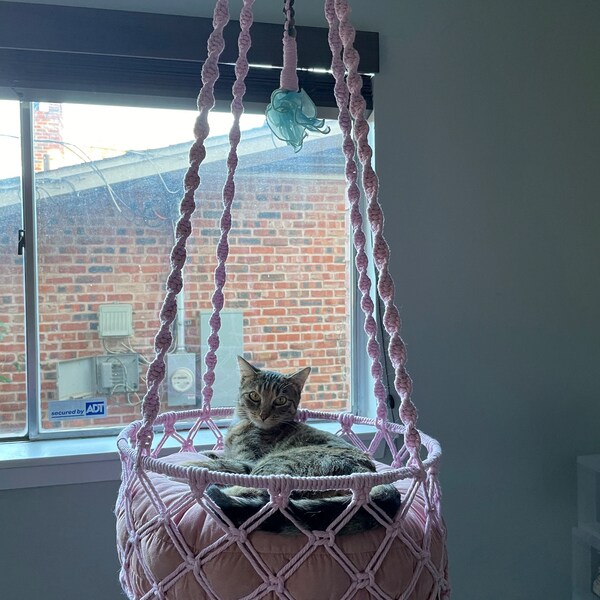 Macrame Cat Bed Etsy