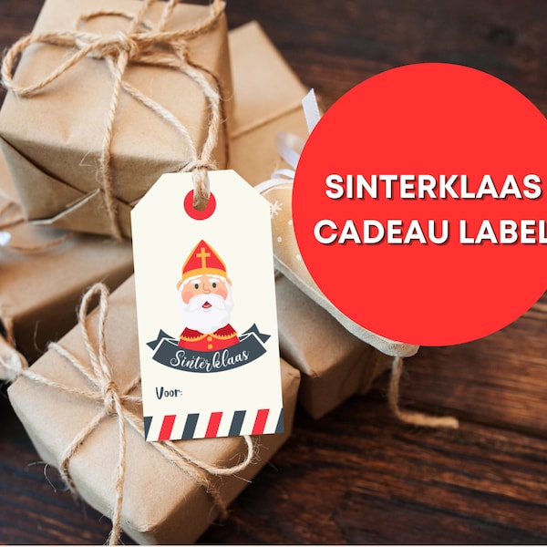 Etiqueta Sinterklaas Cadeau / Etiqueta de regalo Sinterklaas