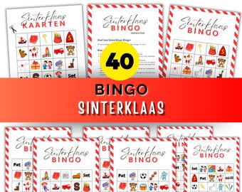 Sinterklaas Bingo Spel; Printbaar Sinterklaas spelletje met 40 bingokaarten - Leuk voor pakjesavond of op school! | Kids Activities
