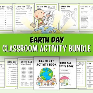Earth Day Printable Activity Bundle, Earth Day Activity Sheets, Earth Day Reduce Reuse Recycle, Earth Day Word Search, Trivia and More!