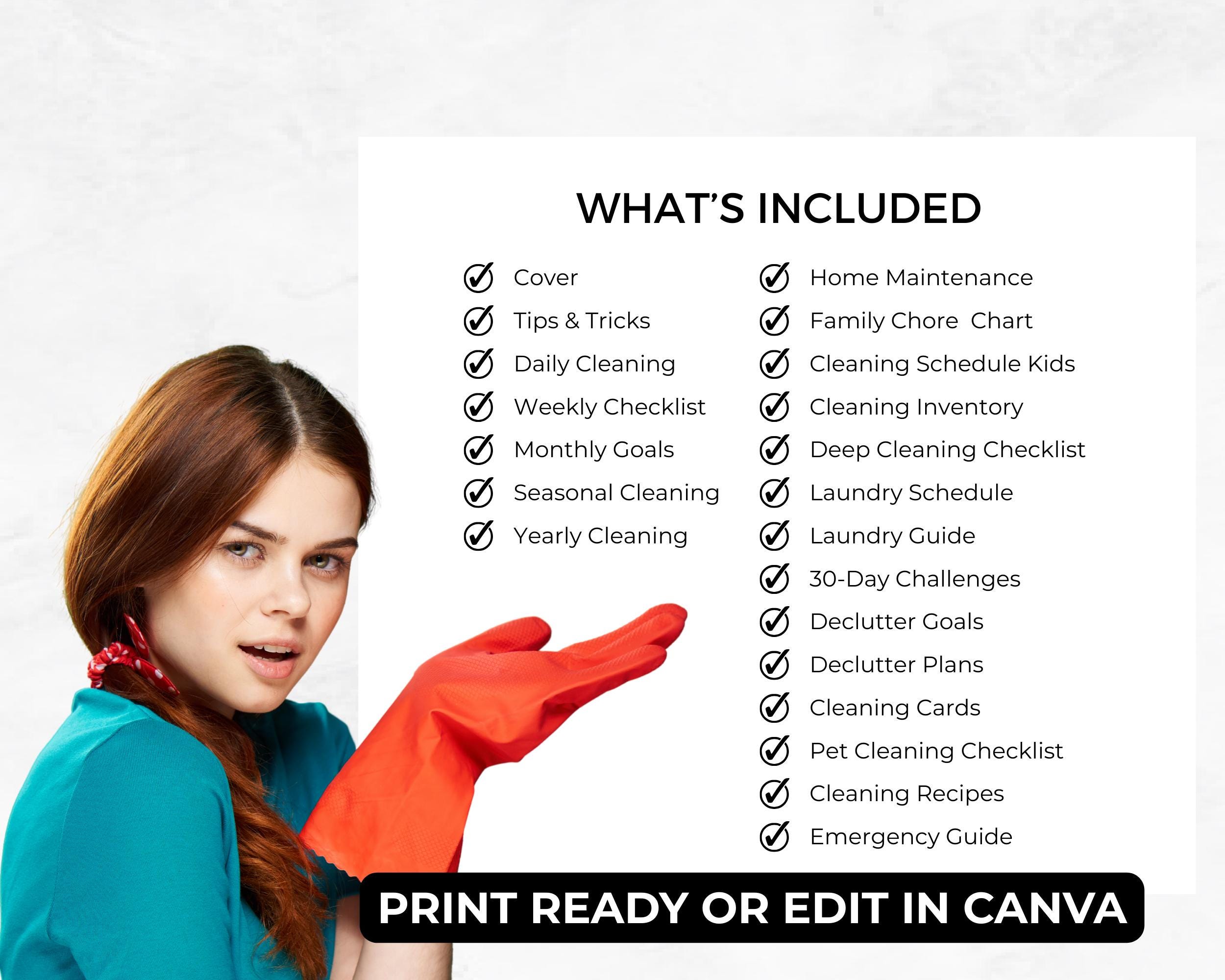 Homemaker Checklist & Guide Binder PDF, Homemaking Digital Downloads ...