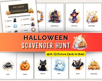 Karta poszukiwań skarbów na Halloween, poszukiwanie skarbów jesienią, wydrukowana aktywność dla dzieci na Halloween, aktywność w klasie, gry imprezowe dla dzieci