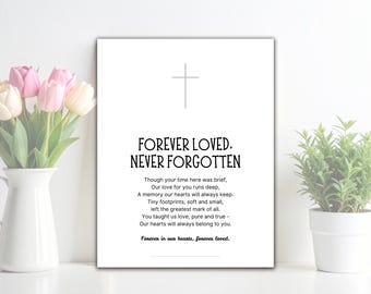 Stillborn Gift for Parents, Miscarriage Remembrance Printable, Stillbirth Footprint Keepsake, Baby Loss Memory Print, NICU Memorial Template