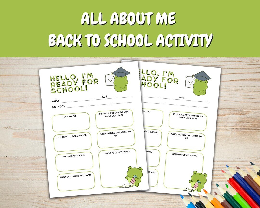 All About Me Craft, All About Me Back to School, All About You ...