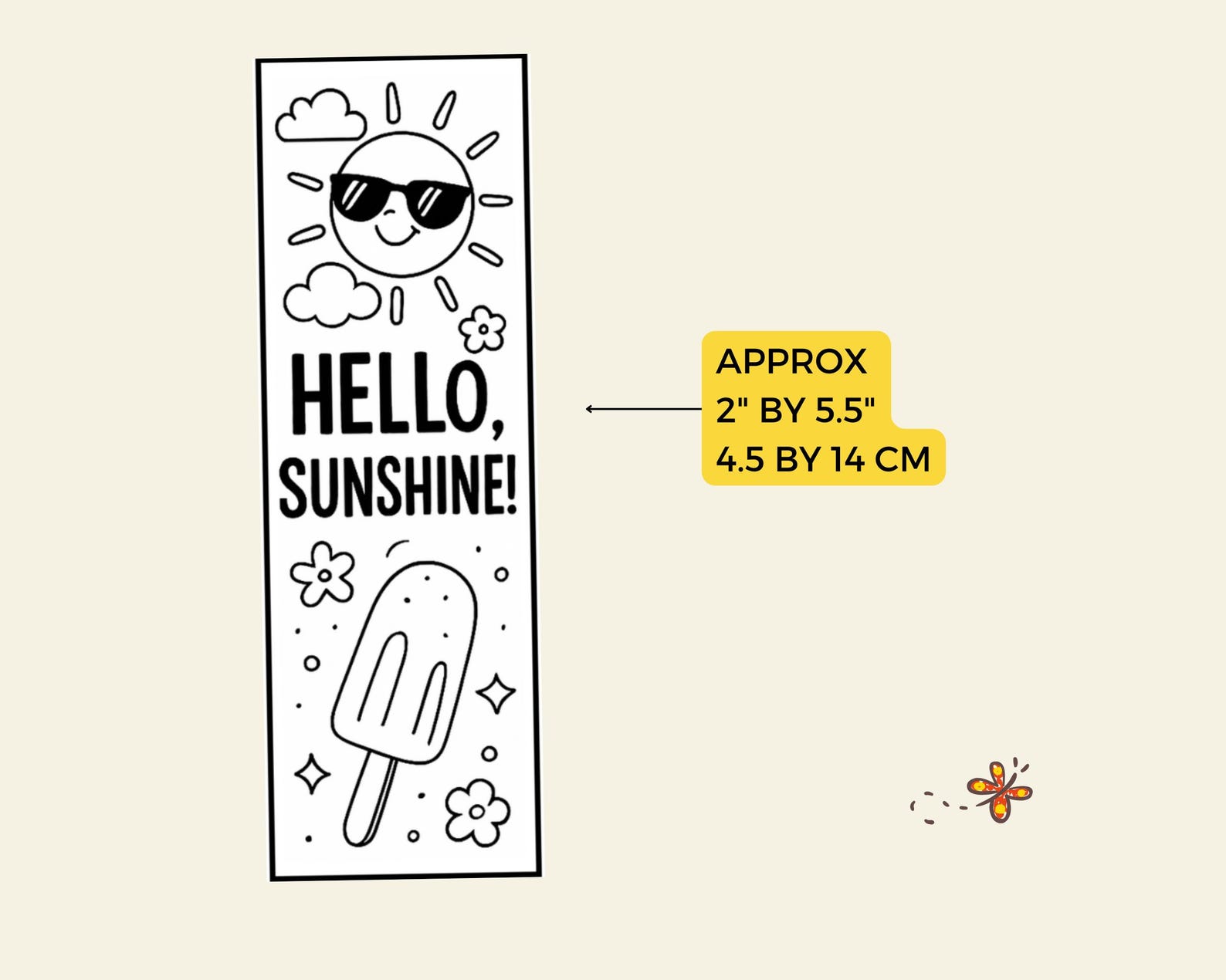 Summer Coloring Bookmarks Printable Book Marks DIY Bookmarks Coloring ...