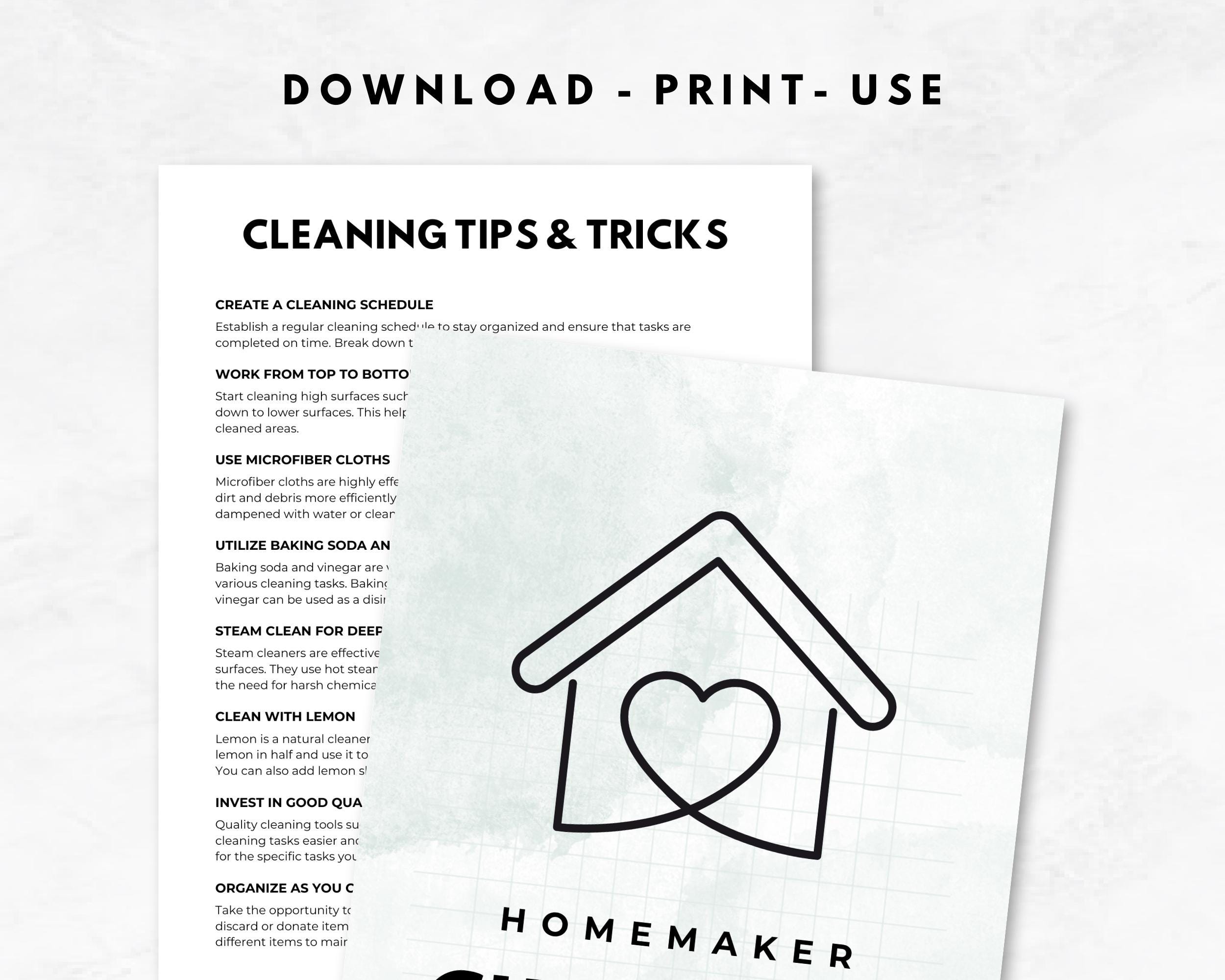 Homemaker Checklist & Guide Binder PDF, Homemaking Digital Downloads ...