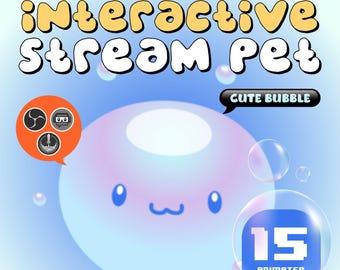 Bubble chat pet widget for Vtuber Streams 15 command reaction