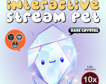 Rare Crystal Stream Pet Overlay | Interactive Animated Widget (Lite Version)