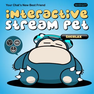 Relax Snorlax Stream Pet Overlay | Interactive Animated Virtual Pet for Live Streaming on Twitch, YouTube, Facebook & Kick