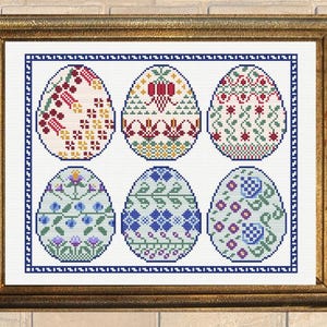 Easter Eggs and Flowers Cross Stitch Pattern (PDF Download) - Etsy
