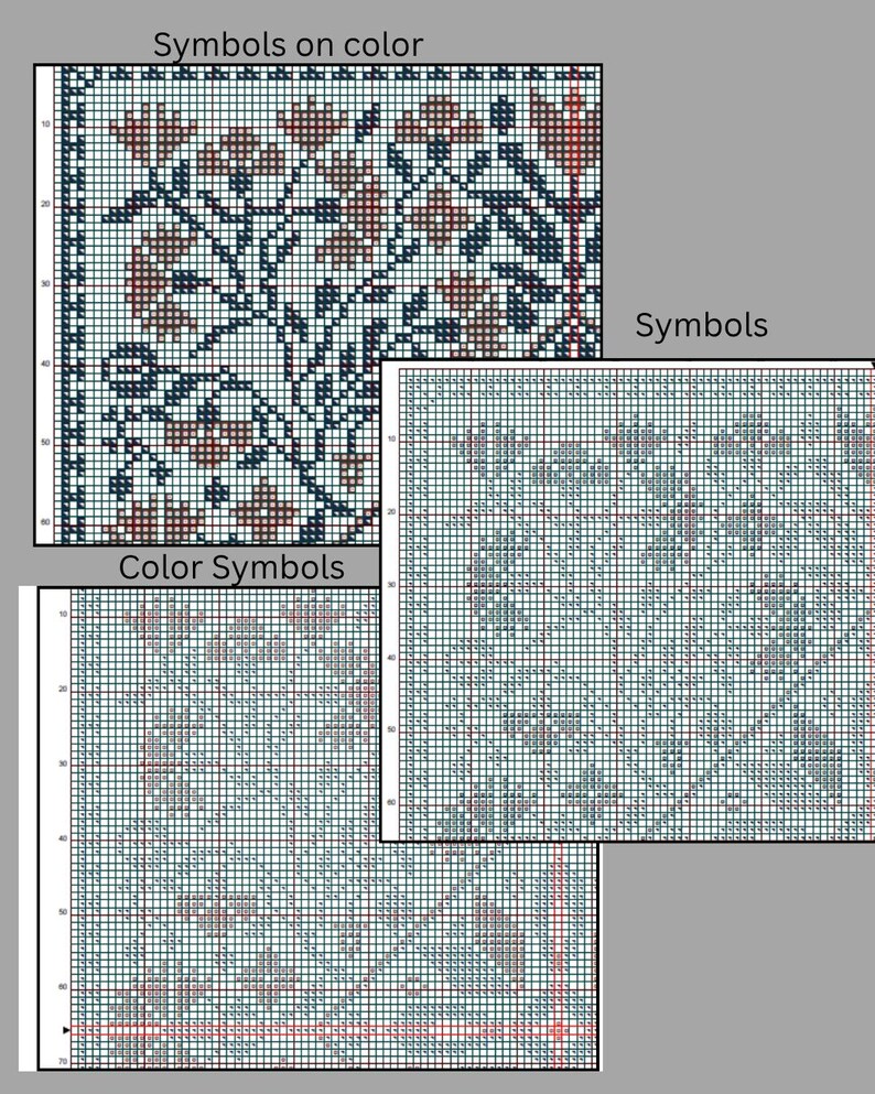 Nordic Floral Cross Stitch Pattern | Spring Garden Embroidery (PDF) - Etsy