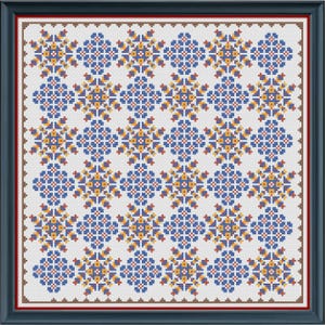 Snowflake Flower Cross Stitch Pattern: Celtic Cushion Cover (PDF Download)