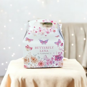 Personalized Butterfly Favor Box: Baby Shower, Birthday, Bridal Shower