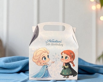 Caja de regalo de cumpleaños de princesa: Bolsa de dulces para fiestas inspirada en Frozen