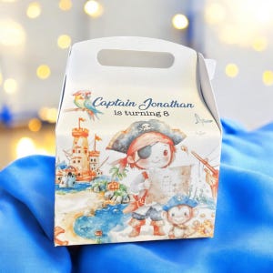 Pirate Theme Favor Box: Captain Birthday Party Goodie Box