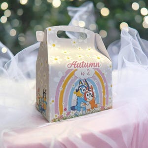 Blue Dog Cartoon Theme Almond Sugar Bag - Birthday Bag - Pink Birthday Bag
