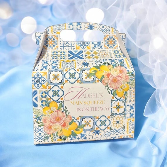 Italian Marble Wedding Favor Box: Amalfi Coast Party Gift