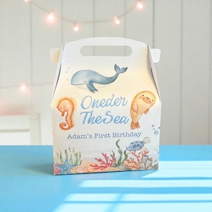 Oneder the Sea Birthday Favor Box: Ocean Theme Party
