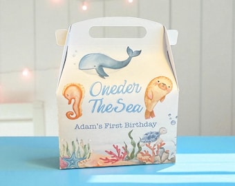 Oneder the Sea Birthday Favor Box: Ocean Theme Party