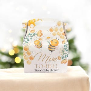 Boîte cadeau Mom To Bee - Boîte cadeau baby shower bourdon avec nom personnalisé