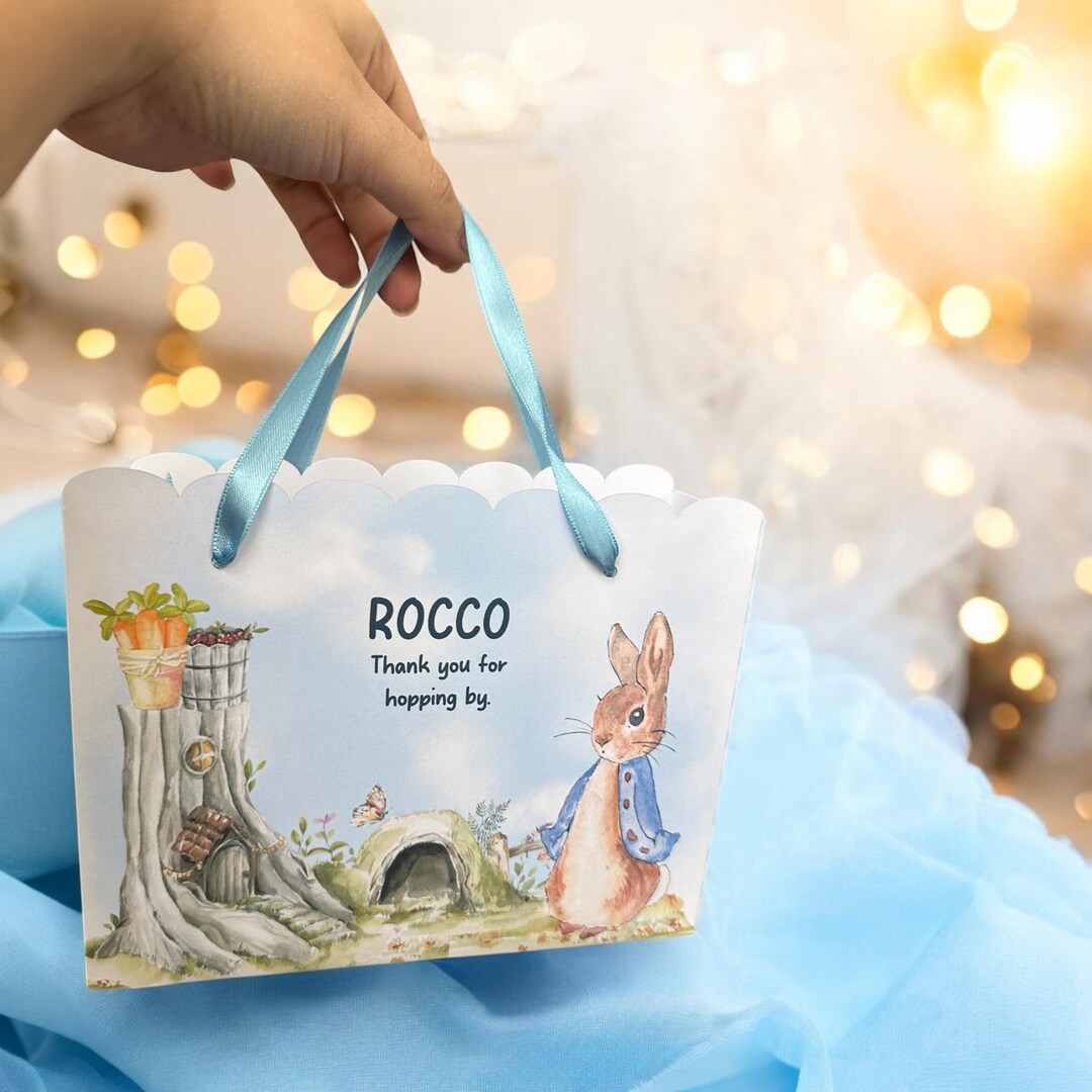 Peter Rabbit Party Favor Bag - Personalized Baby Shower Birthday Gift ...