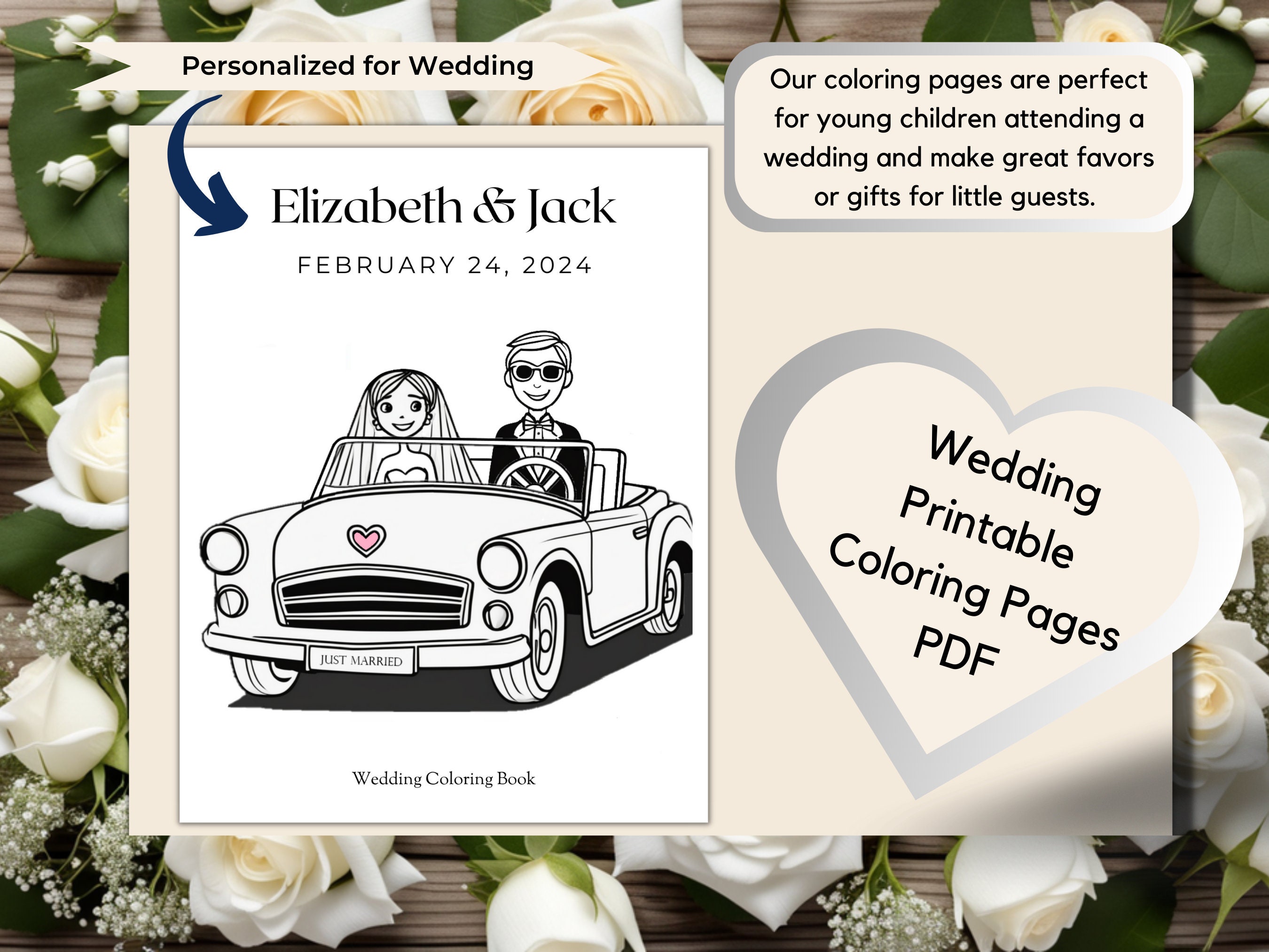 Wedding Coloring Book Coloring Pages Coloring Sheets Kids - Etsy
