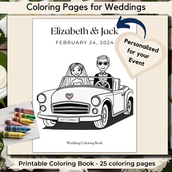Wedding Coloring Books Etsy