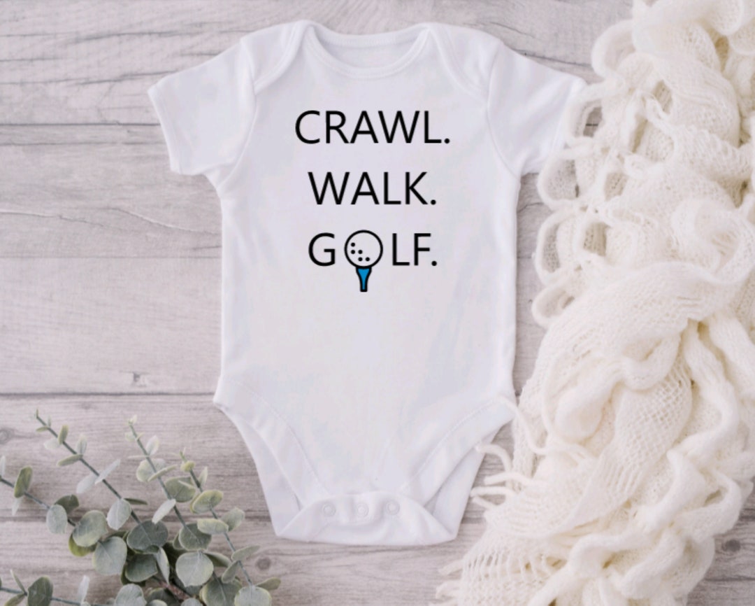Crawl Walk Golf Onesie, Golf Onesie Boy, Golf Baby Gift, Newborn Gift