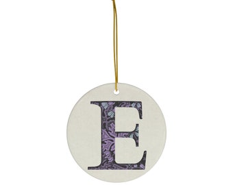 Initiale "E" KeramikOrnament, 1er-Pack