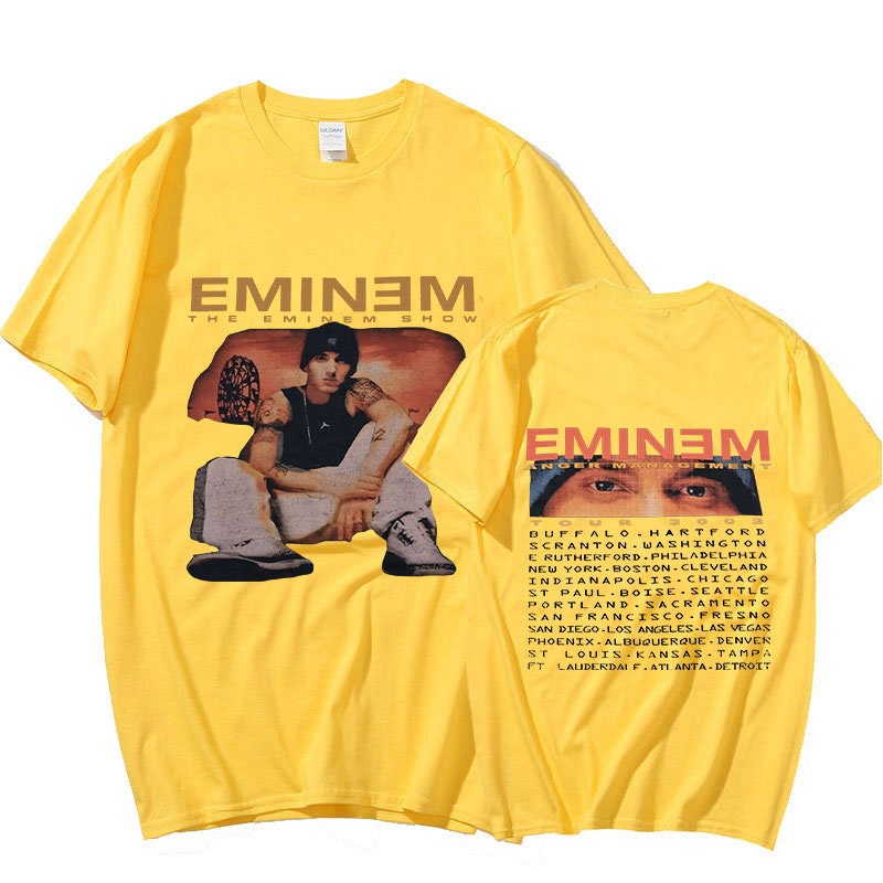 Discover Maglietta Stampa Su 2 Lati Eminem Anger Management album Tour T-shirt